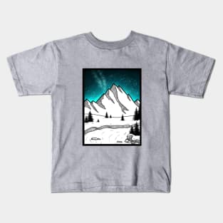 Milky Way Mountains Kids T-Shirt